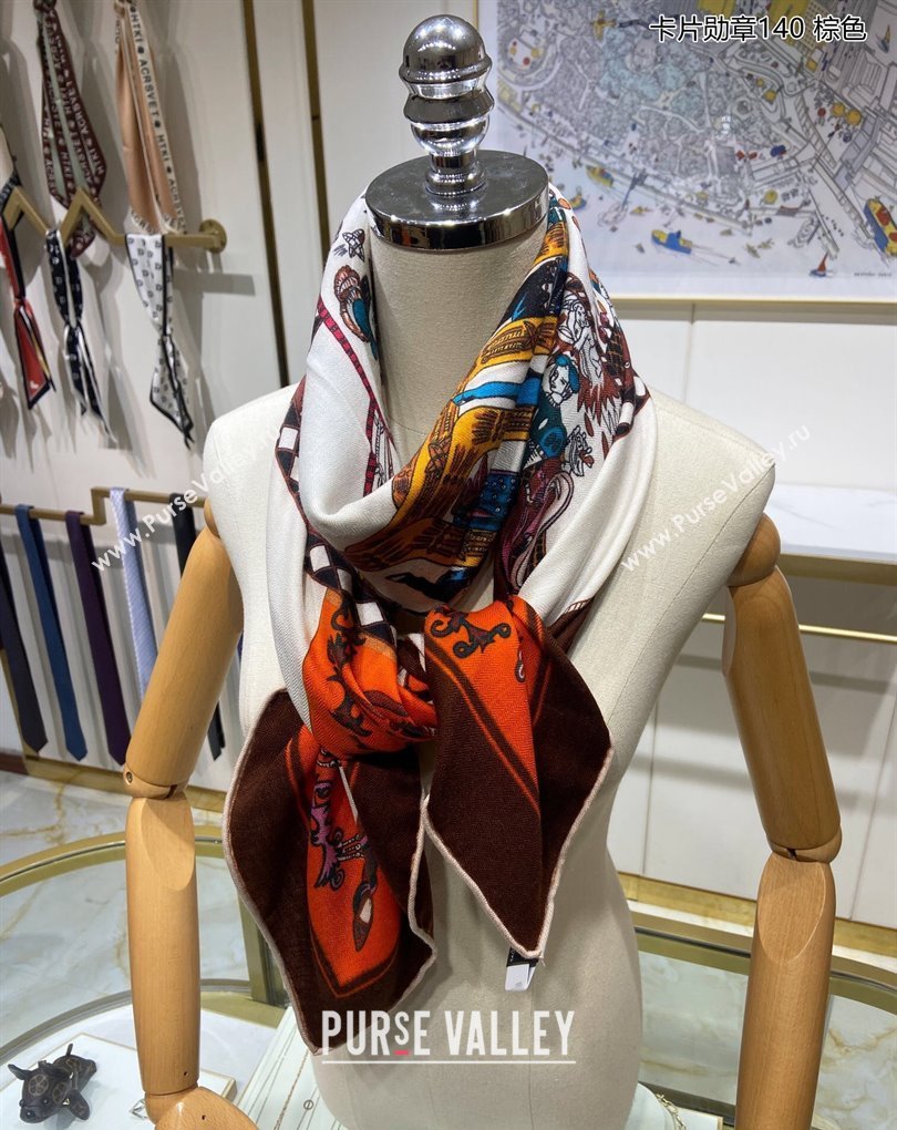 Hermes Shawl 140 Scarf in cashmere and silk 140x140cm Top Quality 103 2024 (wtz-240223103)