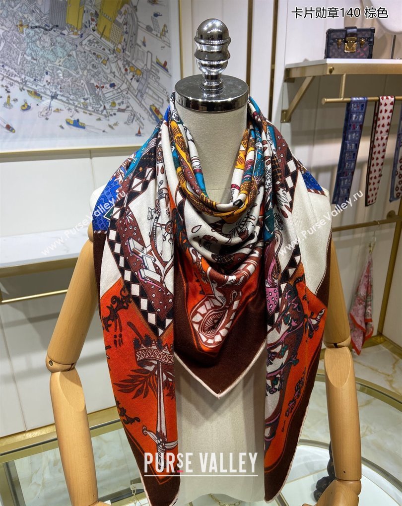 Hermes Shawl 140 Scarf in cashmere and silk 140x140cm Top Quality 103 2024 (wtz-240223103)