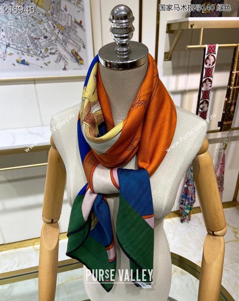 Hermes Shawl 140 Scarf in cashmere and silk 140x140cm Top Quality 156 2024 (wtz-240223156)