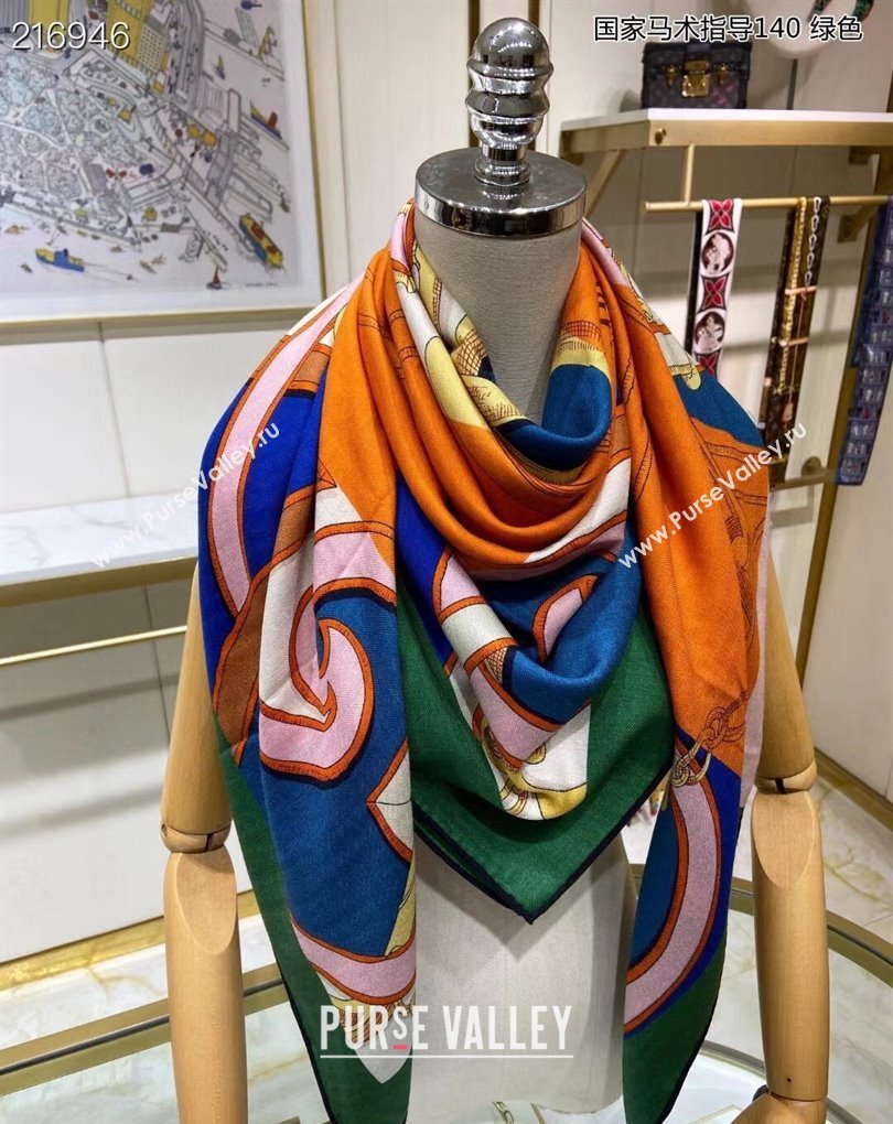 Hermes Shawl 140 Scarf in cashmere and silk 140x140cm Top Quality 156 2024 (wtz-240223156)