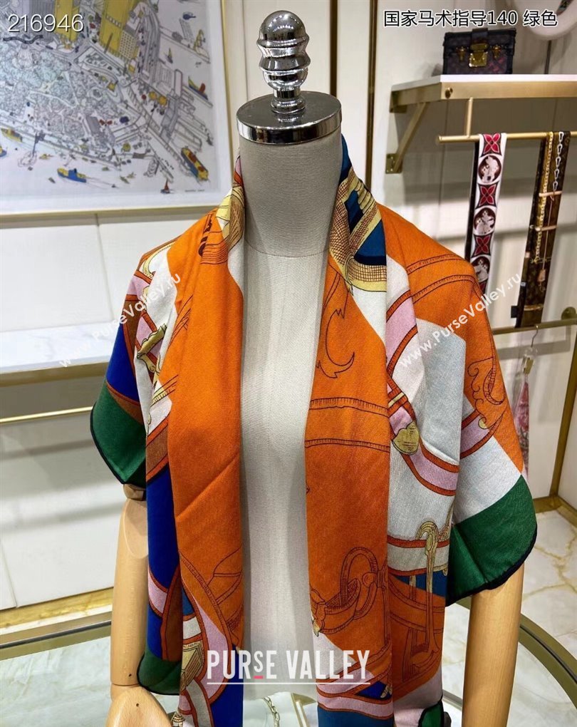 Hermes Shawl 140 Scarf in cashmere and silk 140x140cm Top Quality 156 2024 (wtz-240223156)