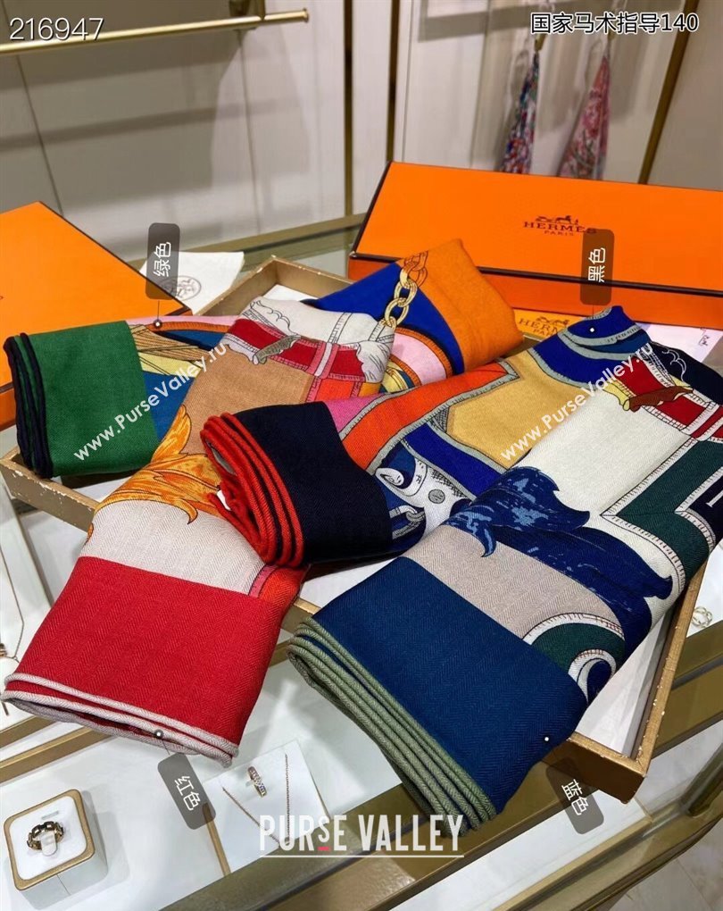 Hermes Shawl 140 Scarf in cashmere and silk 140x140cm Top Quality 157 2024 (wtz-240223157)