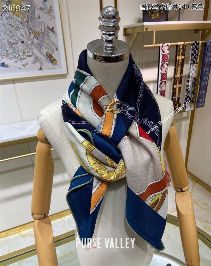 Hermes Shawl 140 Scarf in cashmere and silk 140x140cm Top Quality 157 2024 (wtz-240223157)