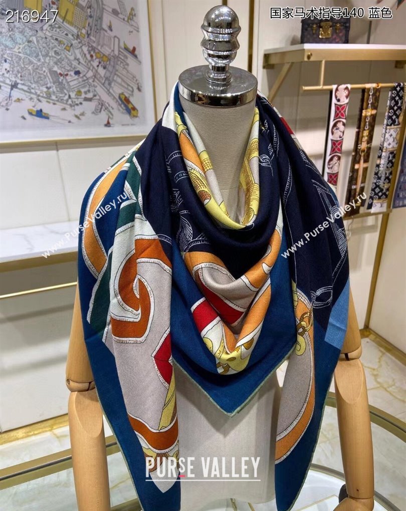 Hermes Shawl 140 Scarf in cashmere and silk 140x140cm Top Quality 157 2024 (wtz-240223157)