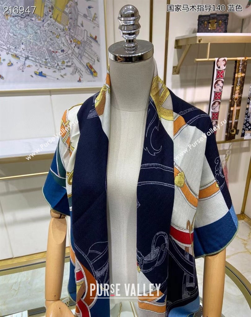 Hermes Shawl 140 Scarf in cashmere and silk 140x140cm Top Quality 157 2024 (wtz-240223157)