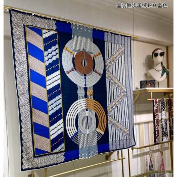 Hermes Shawl 140 Scarf in cashmere and silk 140x140cm Top Quality 161 2024 (wtz-240223161)