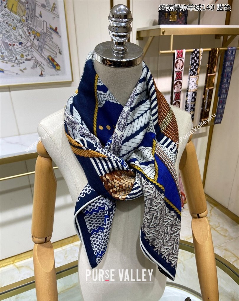 Hermes Shawl 140 Scarf in cashmere and silk 140x140cm Top Quality 161 2024 (wtz-240223161)