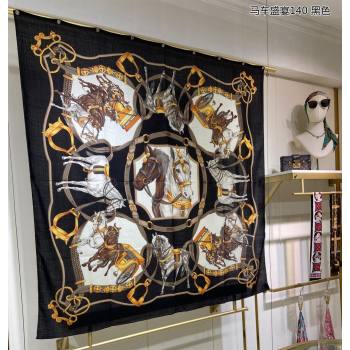 Hermes Shawl 140 Scarf in cashmere and silk 140x140cm Top Quality 163 2024 (wtz-240223163)