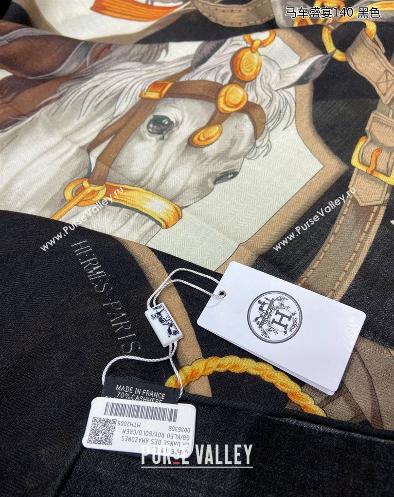 Hermes Shawl 140 Scarf in cashmere and silk 140x140cm Top Quality 163 2024 (wtz-240223163)