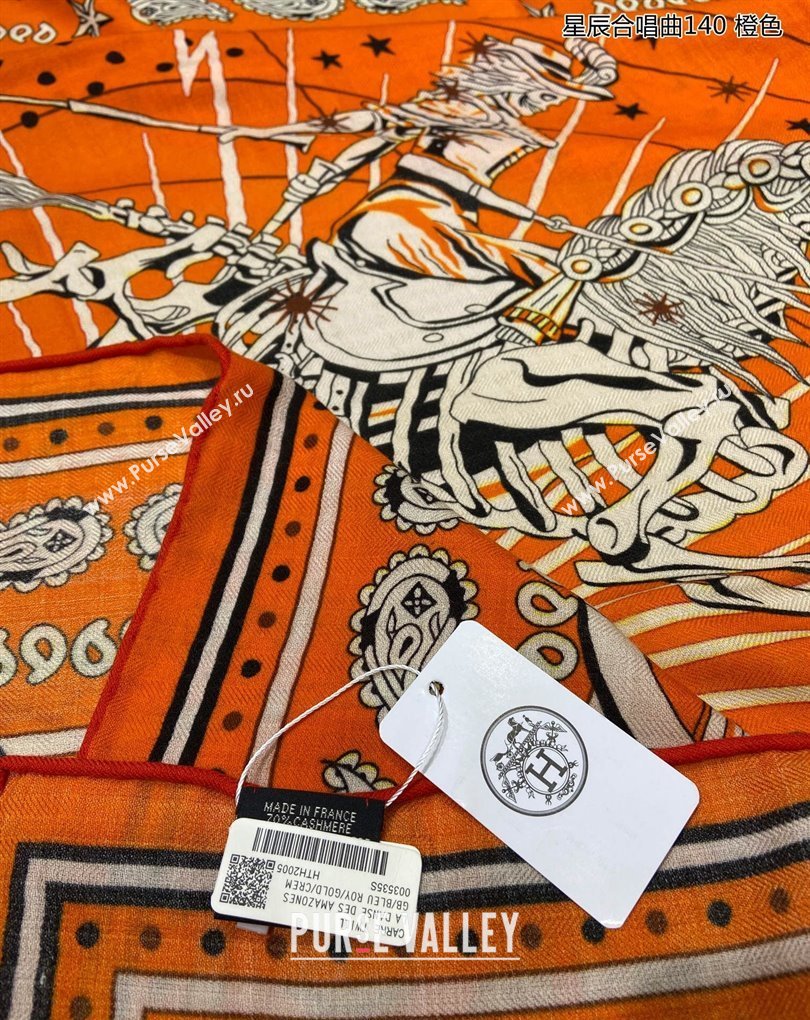 Hermes Shawl 140 Scarf in cashmere and silk 140x140cm Top Quality 147 2024 (wtz-240223147)