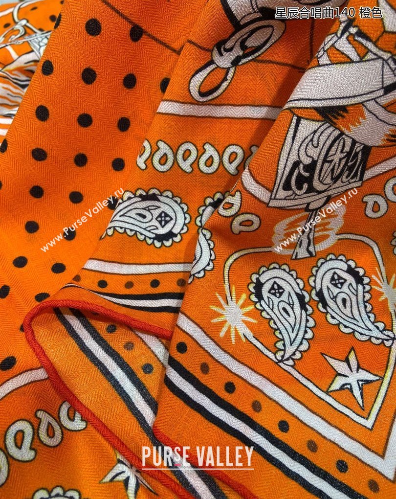 Hermes Shawl 140 Scarf in cashmere and silk 140x140cm Top Quality 147 2024 (wtz-240223147)