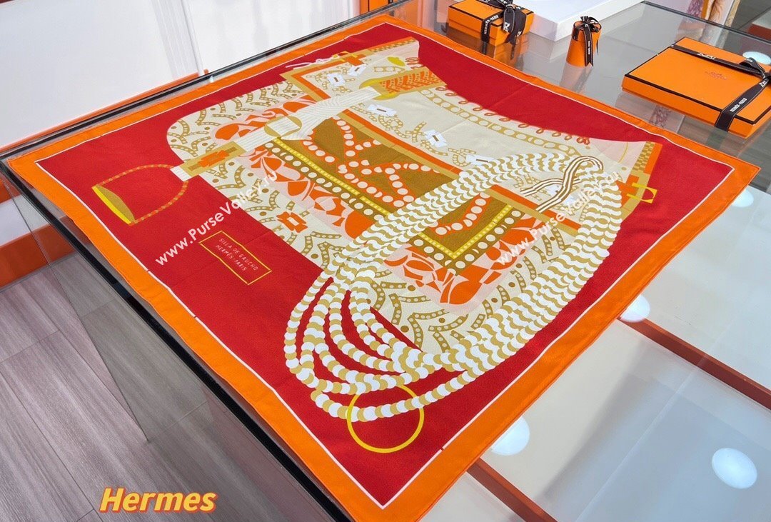 Hermes scarf 90x90cm in silk twill Top Quality 17 2024 (wtz-24022617)