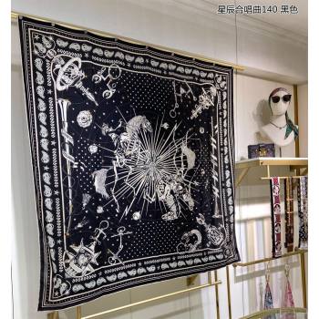 Hermes Shawl 140 Scarf in cashmere and silk 140x140cm Top Quality 148 2024 (wtz-240223148)