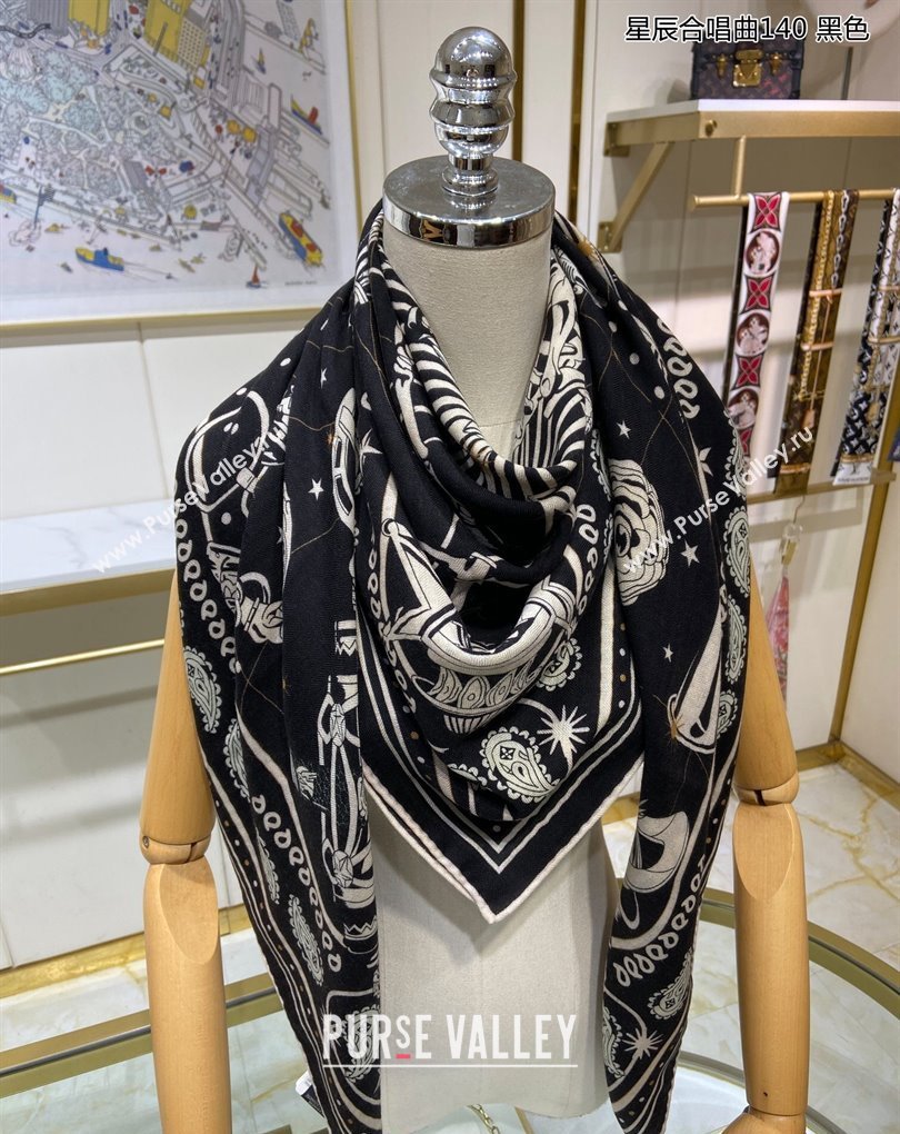 Hermes Shawl 140 Scarf in cashmere and silk 140x140cm Top Quality 148 2024 (wtz-240223148)