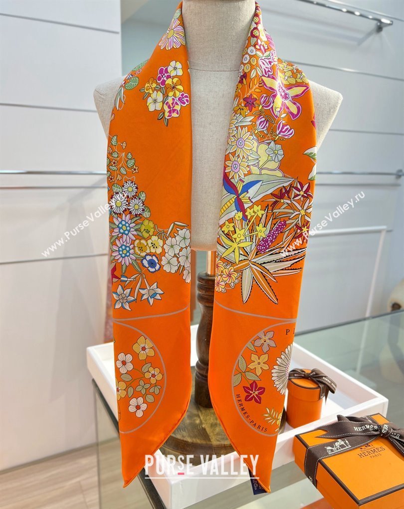 Hermes scarf 90x90cm in silk twill Top Quality 24 2024 (wtz-24022624)