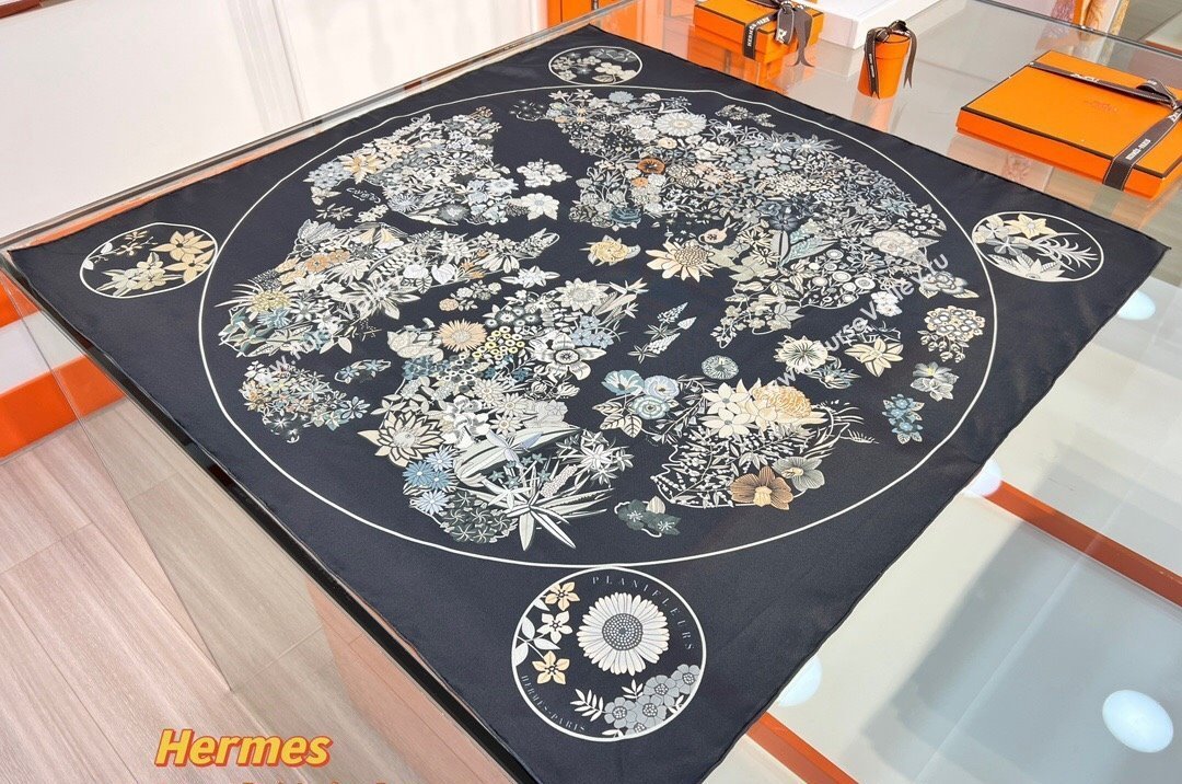 Hermes scarf 90x90cm in silk twill Top Quality 26 2024 (wtz-24022626)