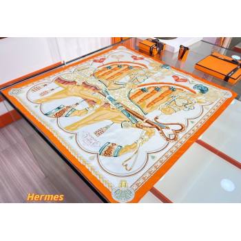 Hermes scarf 90x90cm in silk twill Top Quality 35 2024 (wtz-24022635)