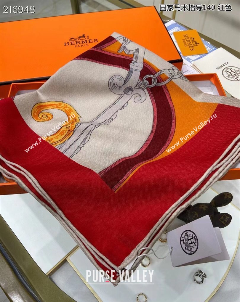 Hermes Shawl 140 Scarf in cashmere and silk 140x140cm Top Quality 155 2024 (wtz-240223155)