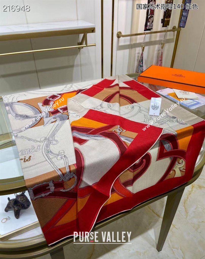 Hermes Shawl 140 Scarf in cashmere and silk 140x140cm Top Quality 155 2024 (wtz-240223155)