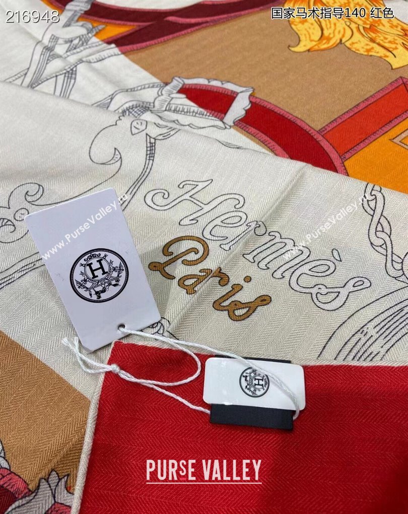 Hermes Shawl 140 Scarf in cashmere and silk 140x140cm Top Quality 155 2024 (wtz-240223155)