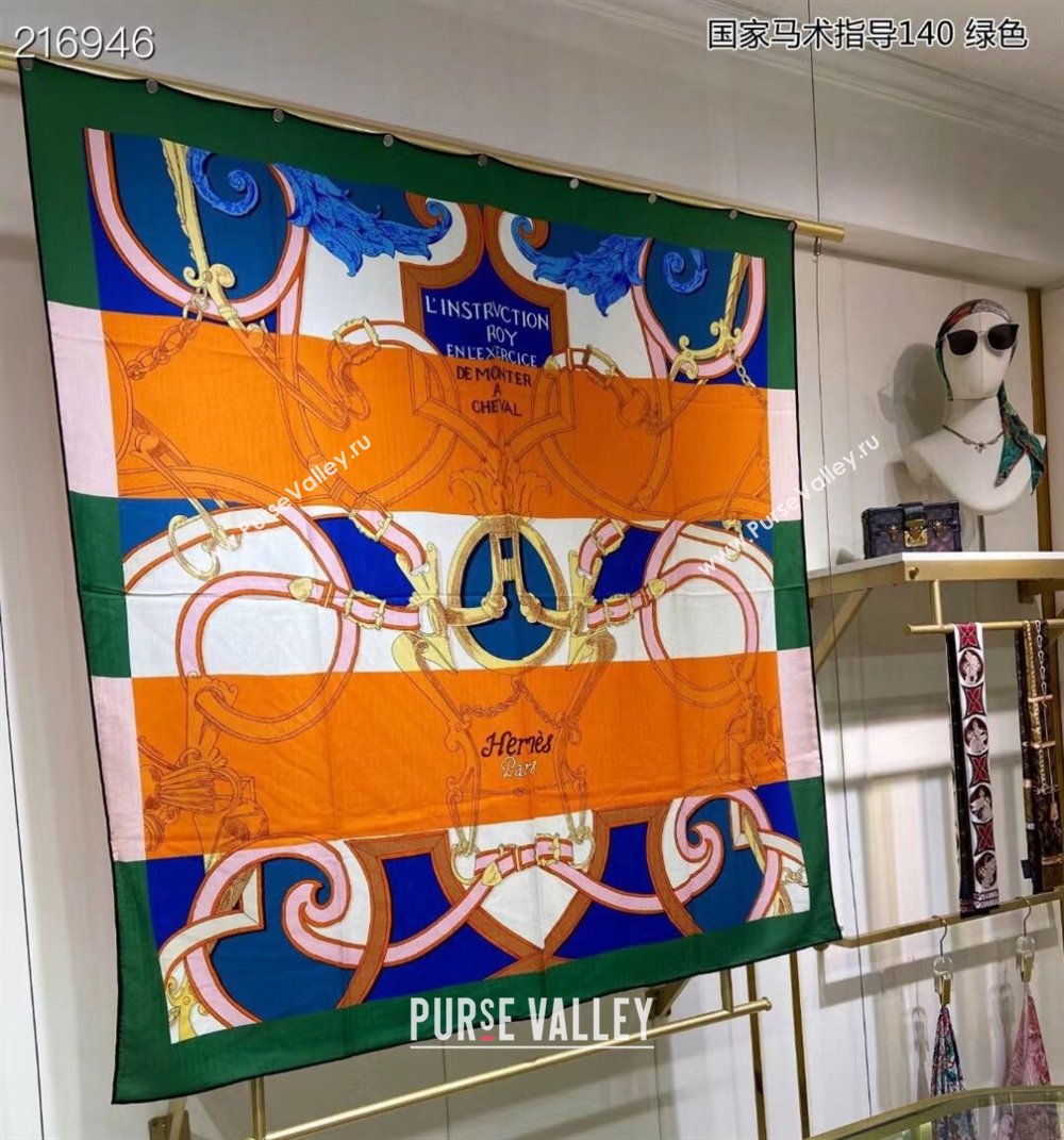 Hermes Shawl 140 Scarf in cashmere and silk 140x140cm Top Quality 156 2024 (wtz-240223156)