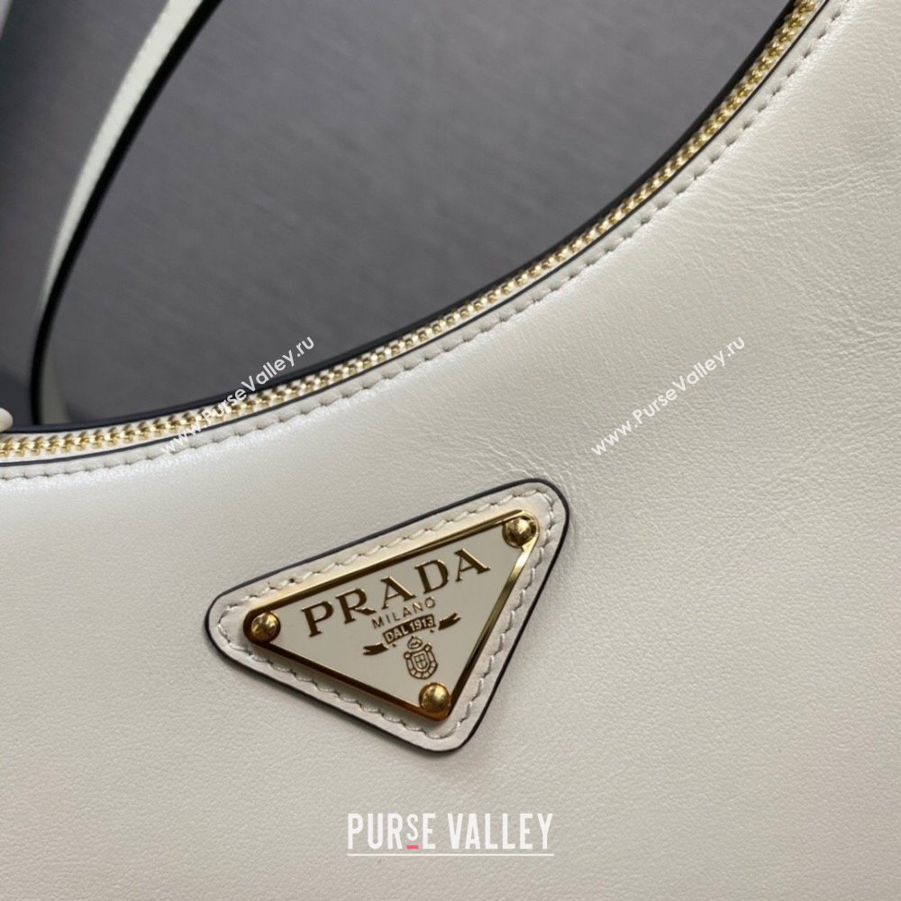 Prada Arque leather shoulder bag 1BC194 White 2024 (ziyin-24022706)