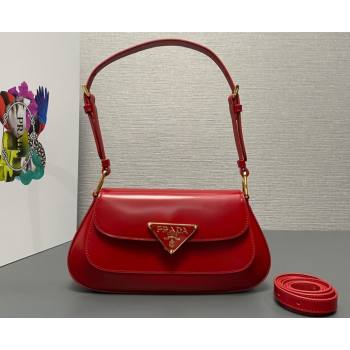 Prada Brushed leather shoulder bag 1BD345 Red 2024 (ziyin-24022724)