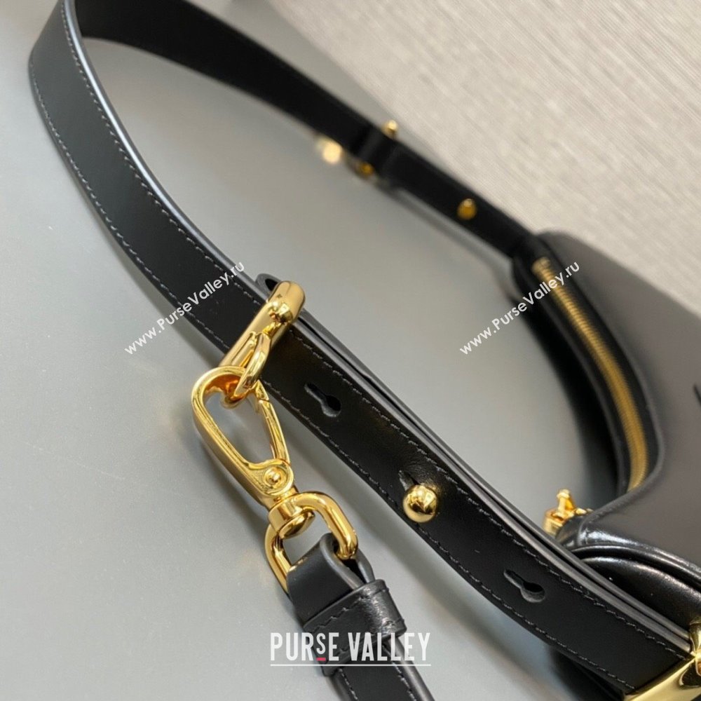 Prada Arque leather shoulder bag 1BC194 Black 2024 (ziyin-24022705)