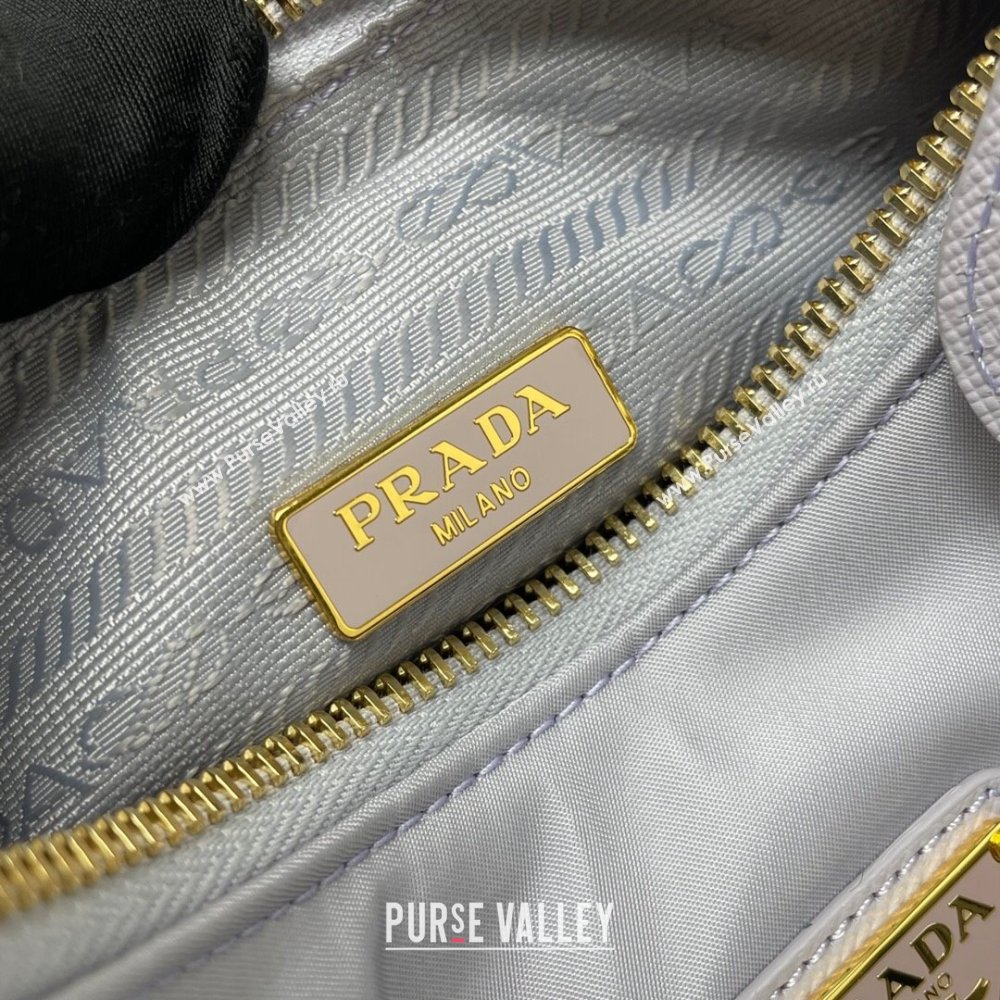 Prada Re-Edition 2005 Re-Nylon Hobo Bag 1BH204 Pale Purple/Gold 2024 (ziyin-24022824)