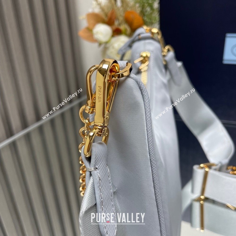 Prada Re-Edition 2005 Re-Nylon Hobo Bag 1BH204 Pale Blue/Gold 2024 (ziyin-24022826)