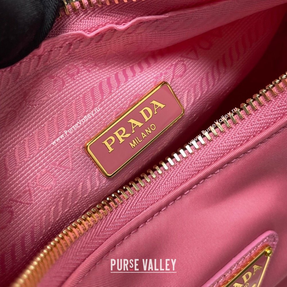 Prada Re-Edition 2005 Re-Nylon Hobo Bag 1BH204 Pink/Gold 2024 (ziyin-24022822)