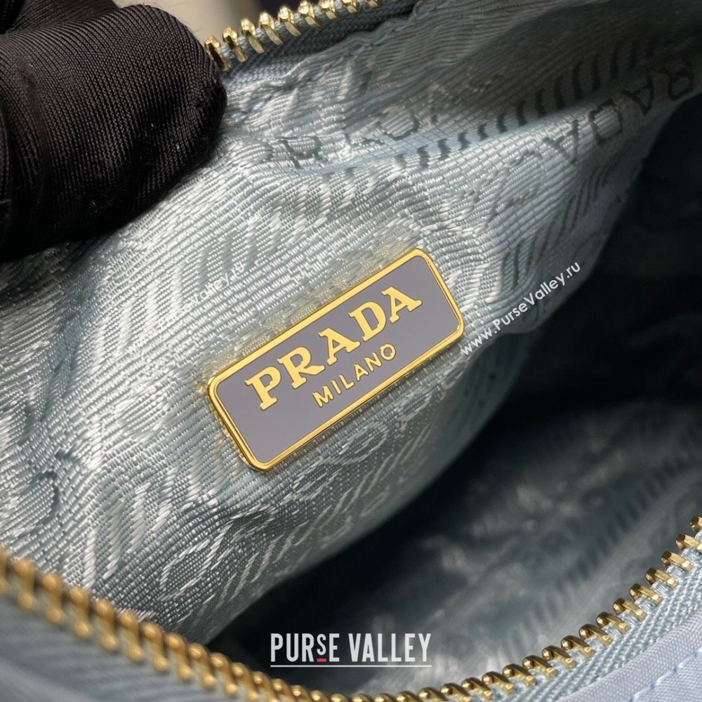 Prada Re-Edition 2005 Re-Nylon Hobo Bag 1BH204 Sky Blue/Gold 2024 (ziyin-24022825)