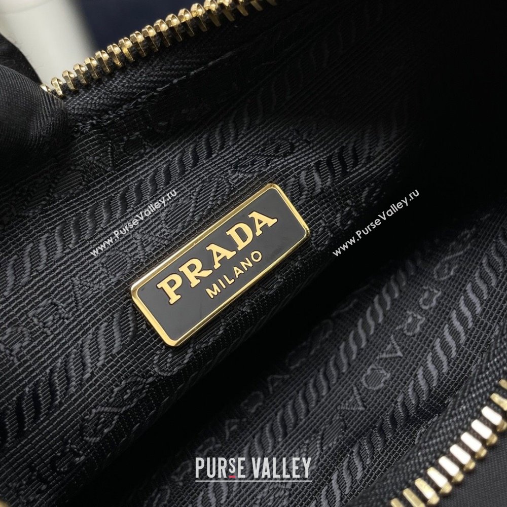 Prada Re-Edition 2005 Re-Nylon Hobo Bag 1BH204 Black/Gold 2024 (ziyin-24022821)