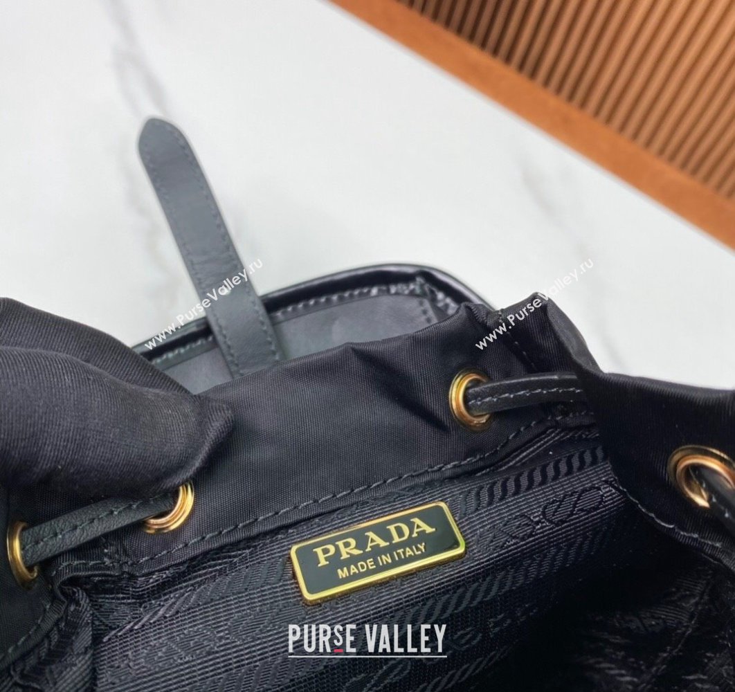 Prada Small Re-Nylon and brushed leather backpack Bag 1BZ075 Black 2024 (ziyin-24022849)