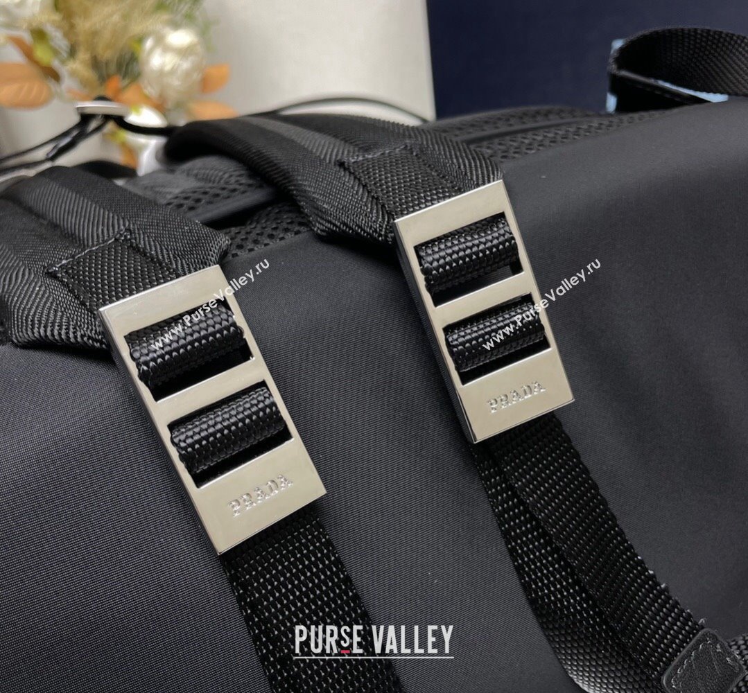 Prada Re-Nylon and leather backpack Bag 2VZ108 Black 2024 (ziyin-24022847)