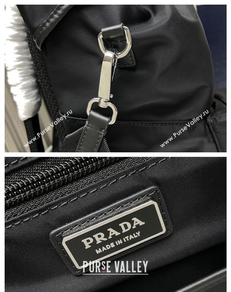 Prada Re-Nylon and leather backpack Bag 2VZ108 Black 2024 (ziyin-24022847)