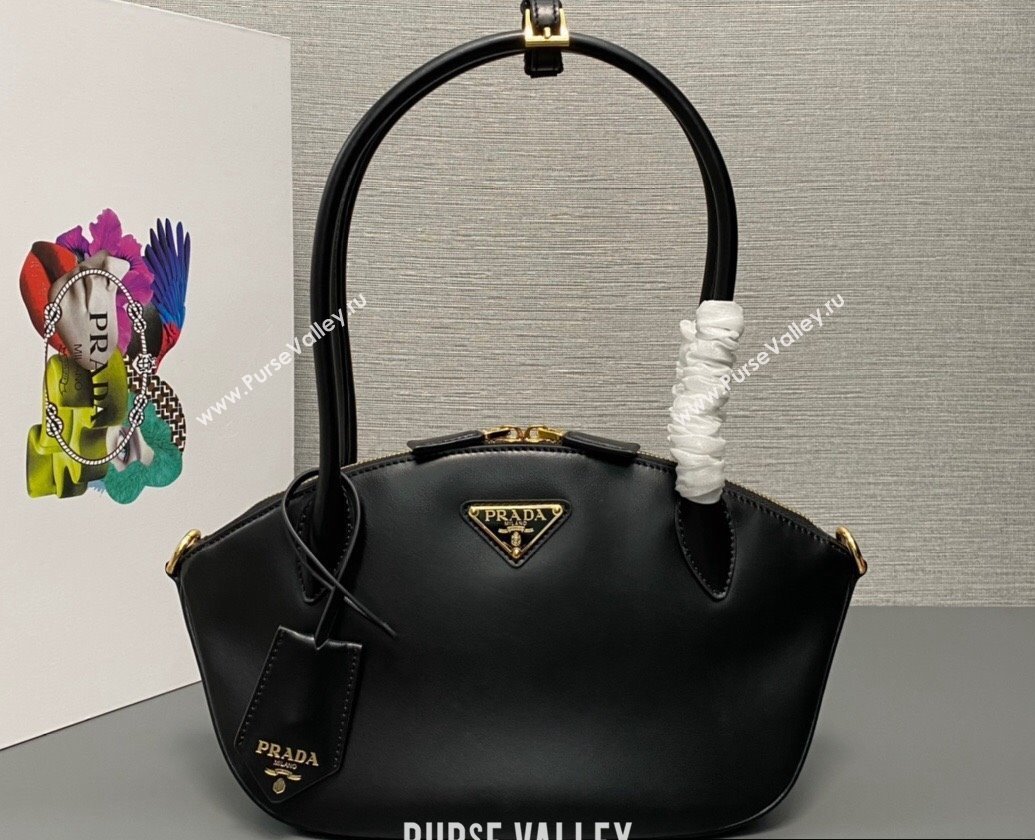 Prada Small leather handbag 1BA427 Black 2024 (ziyin-24022866)