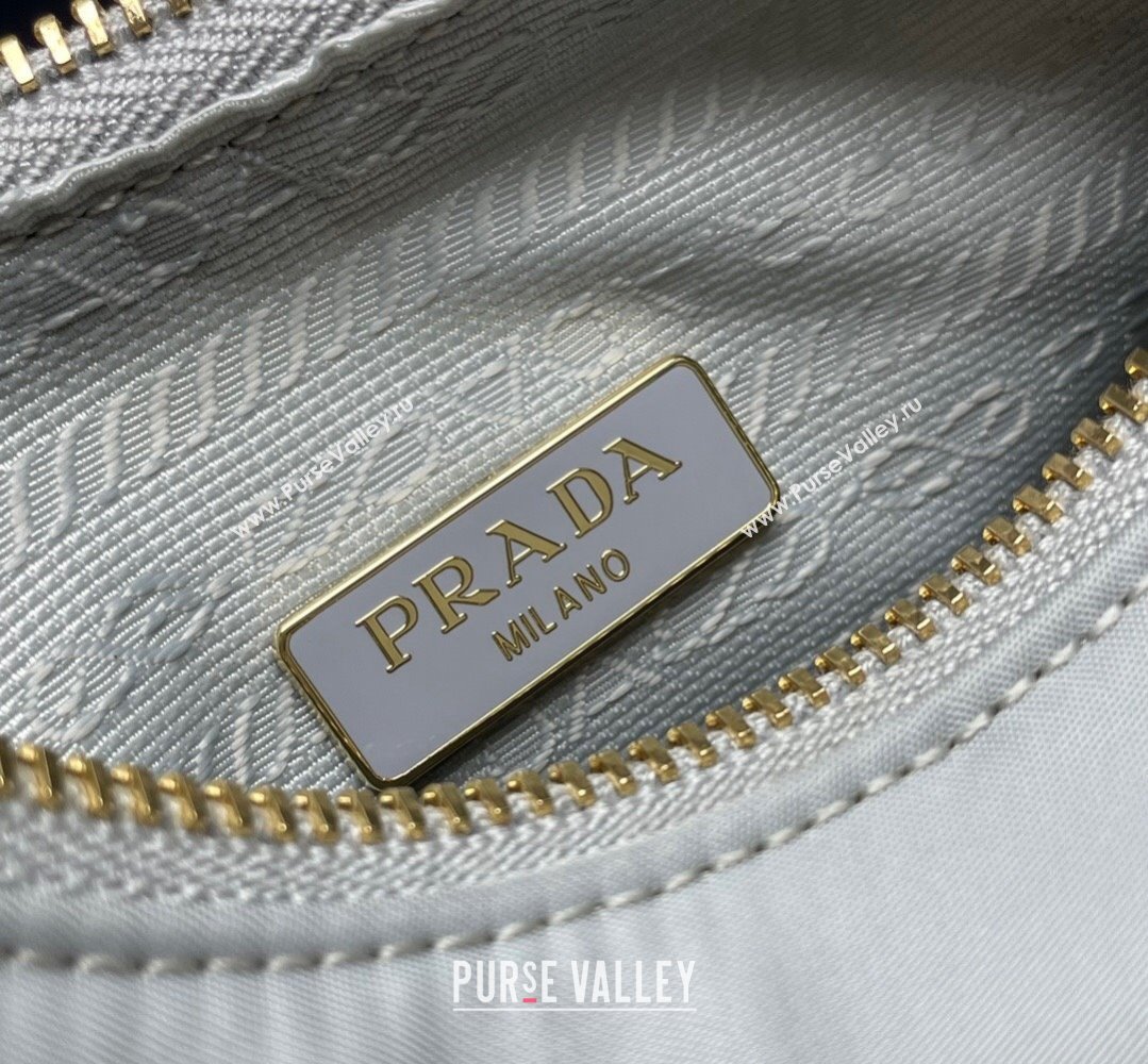 Prada Re-Edition 2005 Re-Nylon and Saffiano Mini Hobo Bag 1NE204 Pale Blue/Gold 2024 (ziyin-24022836)