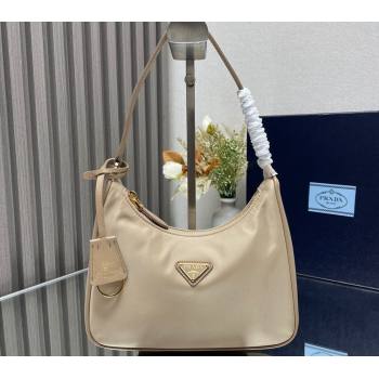 Prada Re-Edition 2005 Re-Nylon and Saffiano Mini Hobo Bag 1NE204 Beige/Gold 2024 (ziyin-24022837)