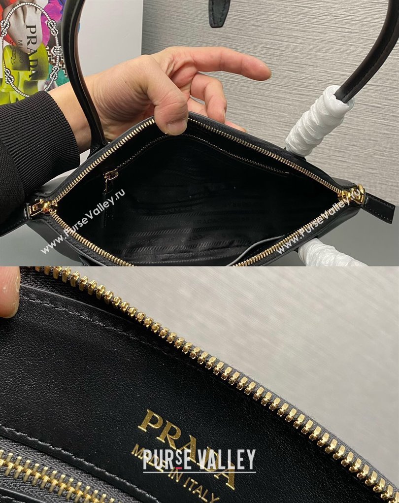 Prada Small leather handbag 1BA427 Black 2024 (ziyin-24022866)