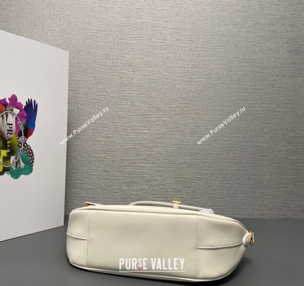 Prada Small leather handbag 1BA427 White 2024 (ziyin-24022867)