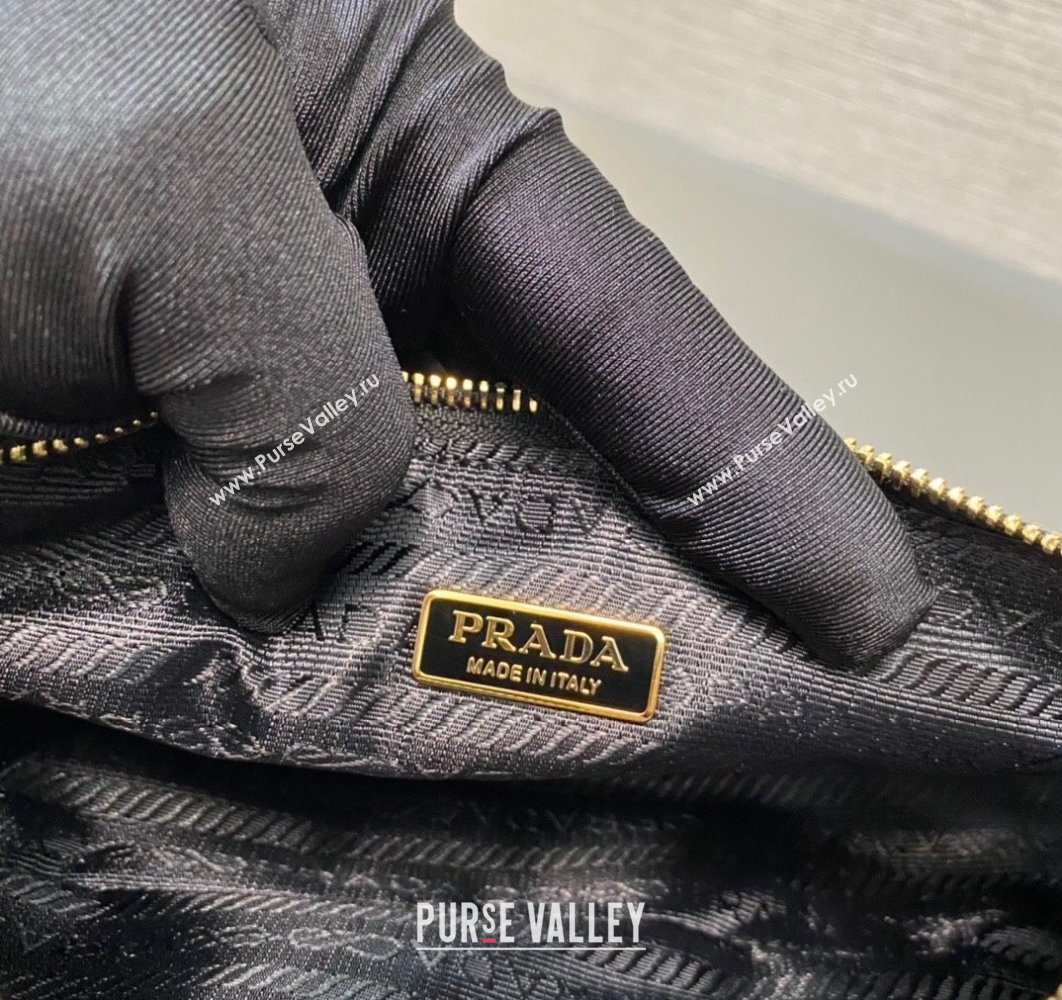 Prada Re-Edition 2002 small leather shoulder bag 1BC201 Black 2024 (ziyin-24022865)