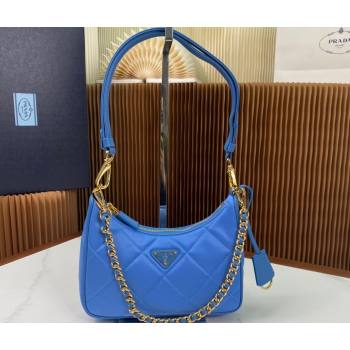 Prada Re-Edition 1995 Chaîne Re-Nylon Mini Hobo Bag 1BC204 Light Blue 2024 (ziyin-24022816)