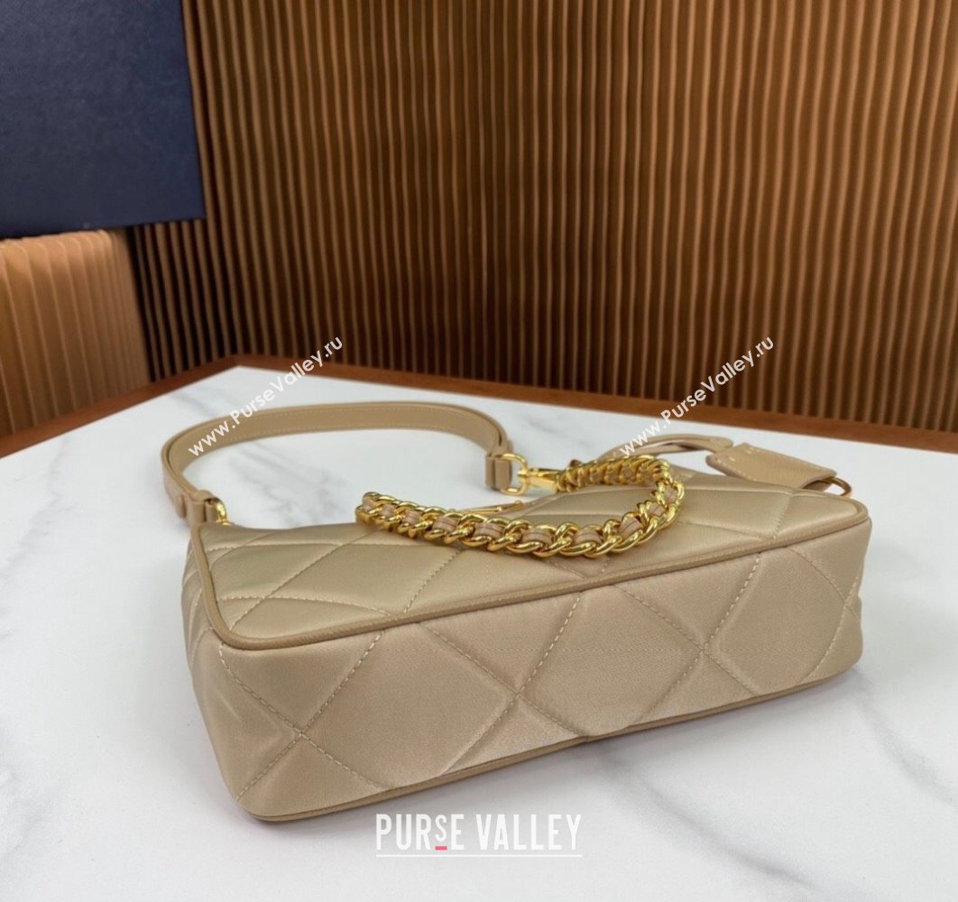 Prada Re-Edition 1995 Chaîne Re-Nylon Mini Hobo Bag 1BC204 Beige 2024 (ziyin-24022817)