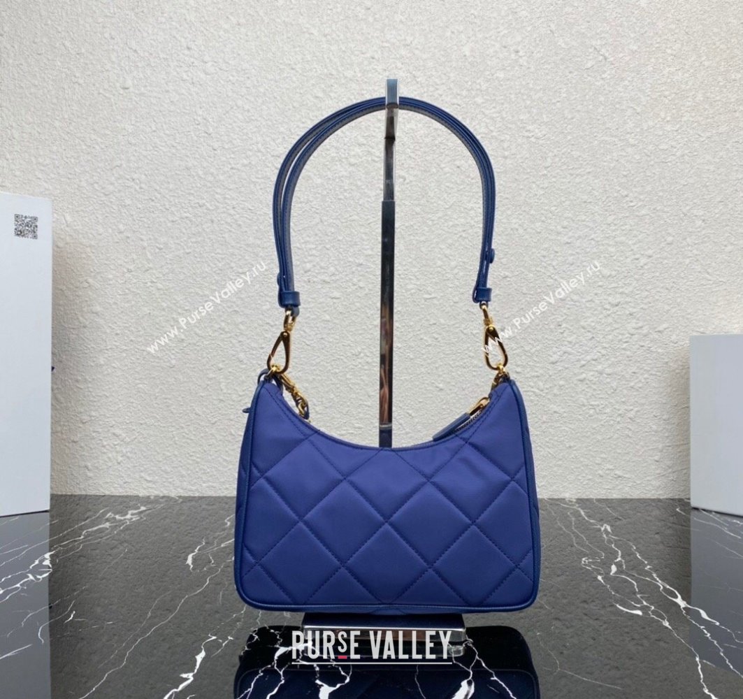 Prada Re-Edition 1995 Chaîne Re-Nylon Mini Hobo Bag 1BC204 Blue 2024 (ziyin-24022811)