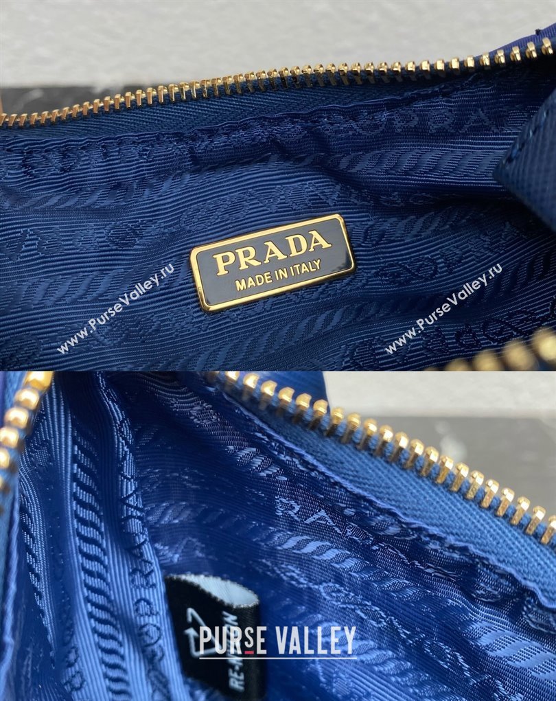 Prada Re-Edition 1995 Chaîne Re-Nylon Mini Hobo Bag 1BC204 Blue 2024 (ziyin-24022811)