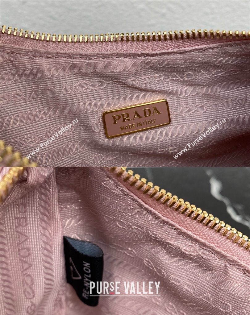 Prada Re-Edition 1995 Chaîne Re-Nylon Mini Hobo Bag 1BC204 Light Pink 2024 (ziyin-24022813)