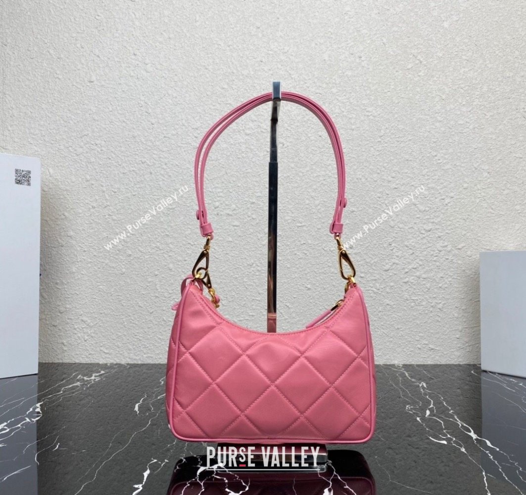 Prada Re-Edition 1995 Chaîne Re-Nylon Mini Hobo Bag 1BC204 Pink 2024 (ziyin-24022812)