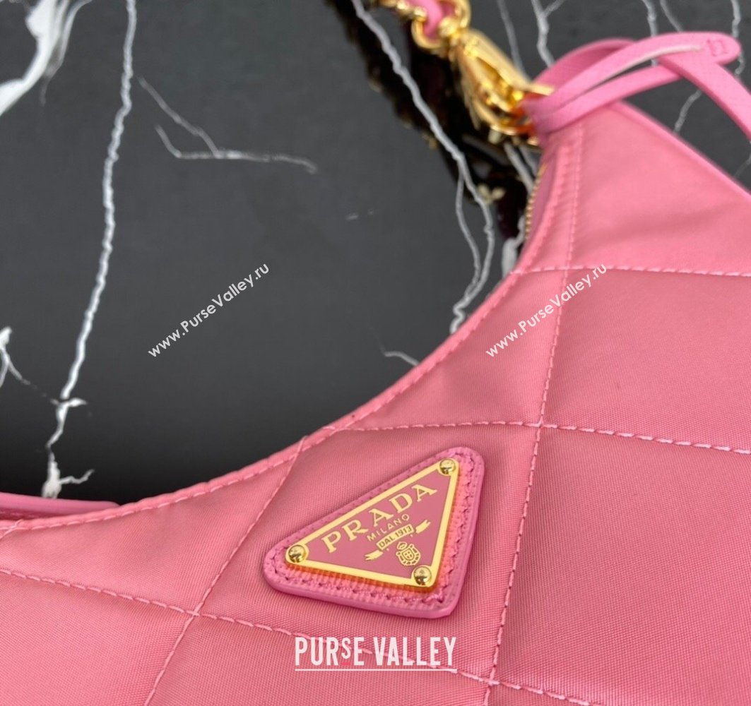 Prada Re-Edition 1995 Chaîne Re-Nylon Mini Hobo Bag 1BC204 Pink 2024 (ziyin-24022812)