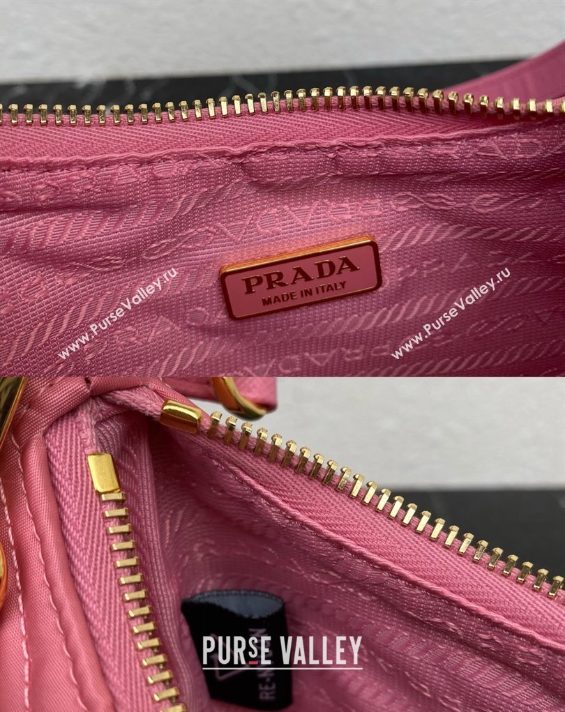 Prada Re-Edition 1995 Chaîne Re-Nylon Mini Hobo Bag 1BC204 Pink 2024 (ziyin-24022812)